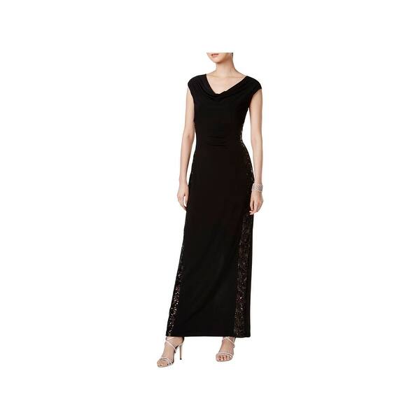 Connected Apparel Womens Evening Dress Illusion Full-Length