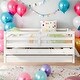 preview thumbnail 10 of 25, Modern Twin Size Low Loft Bed With Full Safety Fence,Climbing Ladder,Storage Drawers and Trundle White