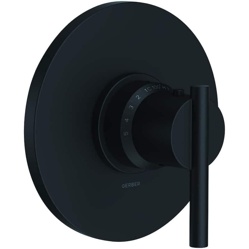 Gerber D562058T Parma Single Function Thermostatic Valve Trim Only - Satin Black