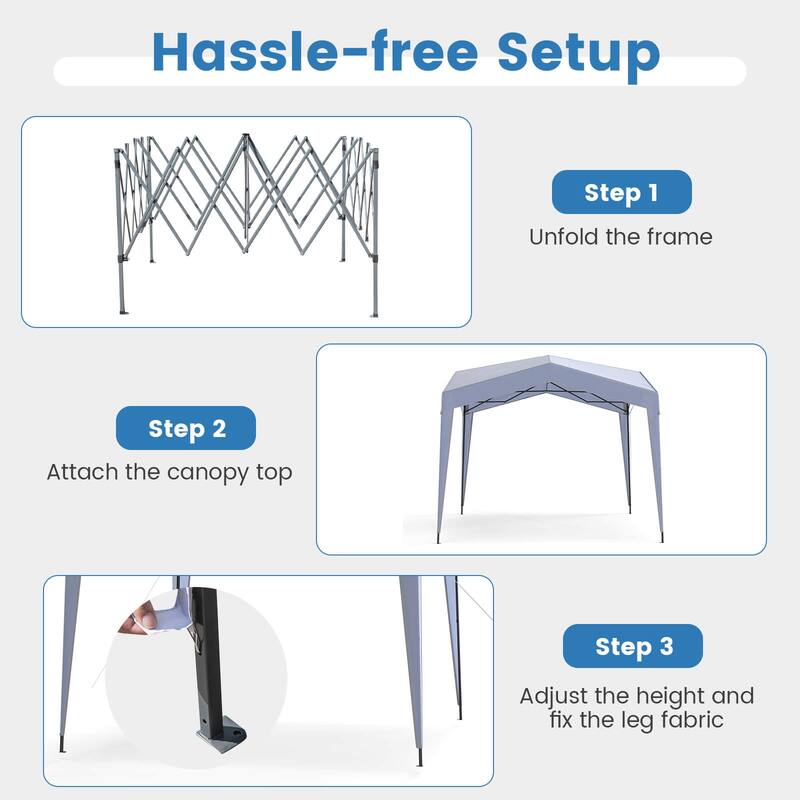 Costway 10 x 10 FT Outdoor Pop up Canopy Tent with Higher Top Roller - See Details