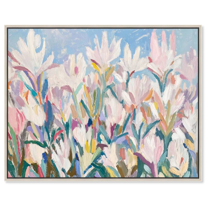Morning Mist Bloom II Canvas by Art Remedy - Silver - 45" x 36"