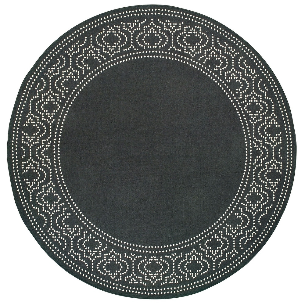 Style Haven Marianna Border Loop Pile Indoor Outdoor Area Rug