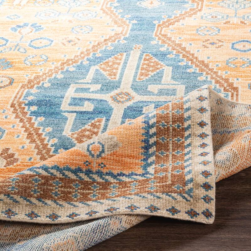 Dipti Handmade Vintage Oriental Wool & Viscose Area Rug