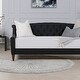 preview thumbnail 92 of 103, Silver Orchid Performance Fabric Heston Upholstered Tufted Sofa Bed