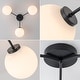 preview thumbnail 19 of 20, 6-Light Brass Semi-Flush Mount Ceiling Light with Opal Glass Shades - 24.2-in W x 9.05-in H
