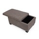 preview thumbnail 17 of 20, Adeco Set of 3 Linen Fabric Storage Ottoman Bench Lift Top Footstool
