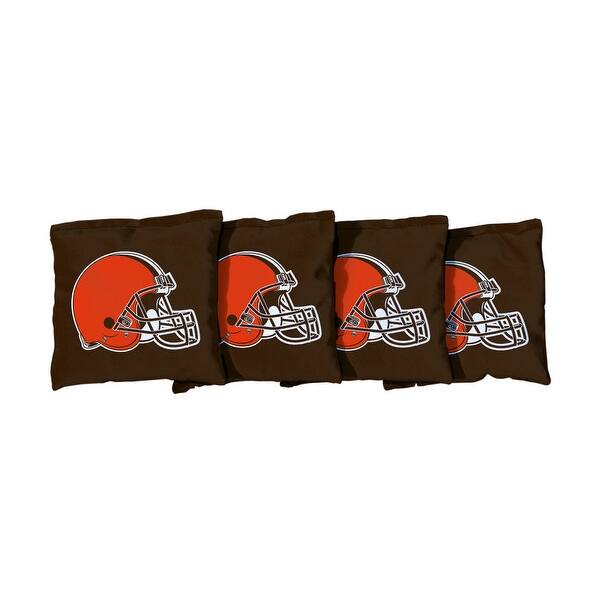 slide 2 of 3, Cleveland Browns NFL Football Brown Cornhole Bags All-Weather Resin Filled