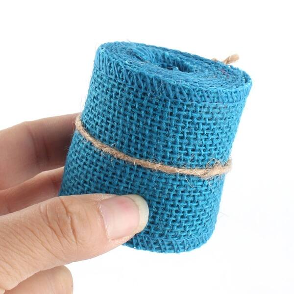 Shop Home Wedding Decoration Burlap Ribbon Roll Diy Craft Blue 2 2