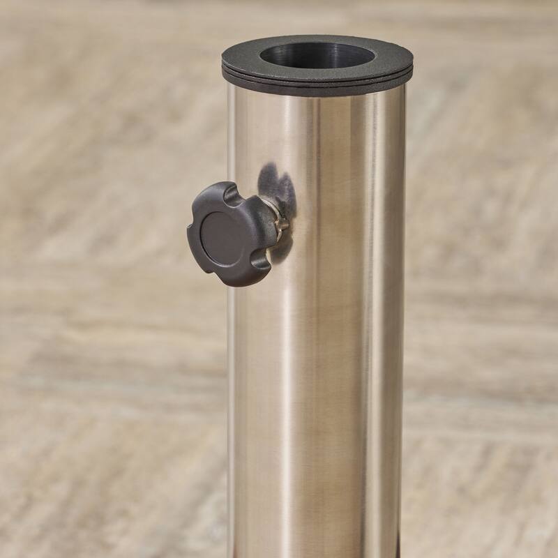 Heavy Concrete Outdoor Umbrella Base with Stainless Steel Collar