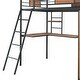 preview thumbnail 31 of 32, Twin Size Modern Loft Bed with Ladder and L-Shape Desk, Multifunctional Kids Teens Storage Bed Frame with Shelf and Wardrobe