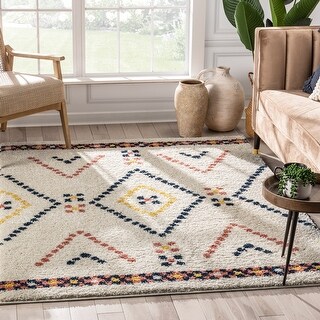 Well Woven Gigi Puma Moroccan Tribal Shag Area Rug - Bed Bath & Beyond ...