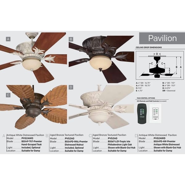 Shop Craftmade Pavilion Pavillion 44 56 5 Blade Indoor