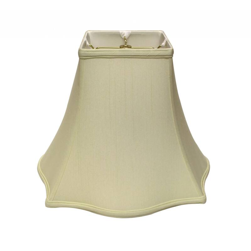 HomeRoots 18" Ivory Premium Square Monay Shantung Lampshade - 18