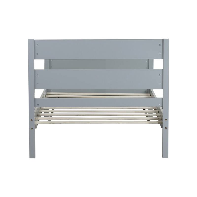 Twin Size Platform Bed with Headboard and Footboard, Rubber Wood