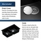 preview thumbnail 24 of 54, Karran QUWS-880 Undermount 32-1/2 in. Double Equal 50/50 Bowl Workstation Kitchen Sink