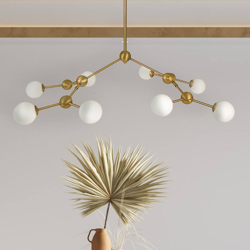 Sputnik Opal Glass Chandelier