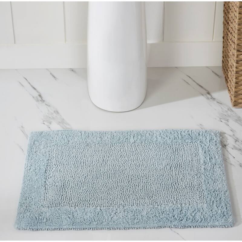 Better Trends Bath Rugs 100% Cotton Soft Water Absorbent Chenille Bathroom Rug for Shower, Sink Mats Edge Collection