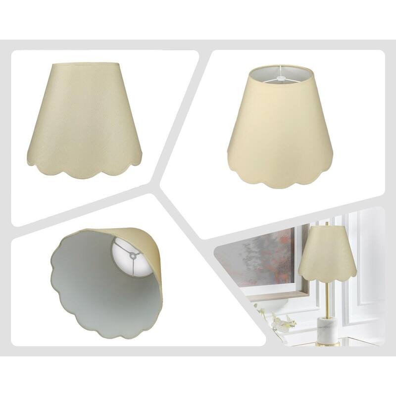Royal Designs Scallop Empire Lamp Shade Set of 2 - 7 x 13 x 10