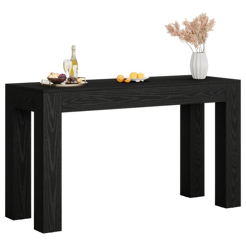 63" Rectangular Dining Table, Wooden Kitchen Table for Family Meals, Apartment & Small Spaces
