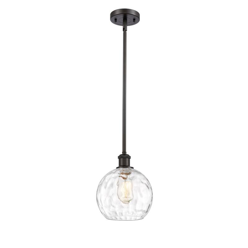 Innovations Lighting Athens Water Glass 1 Light 8" Mini Pendant - Oil Rubbed Bronze