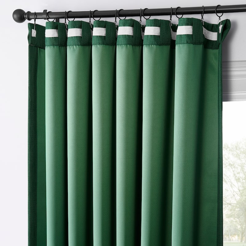 Exclusive Fabrics Faux Linen Extra Wide Room Darkening Curtains (1 Panel)