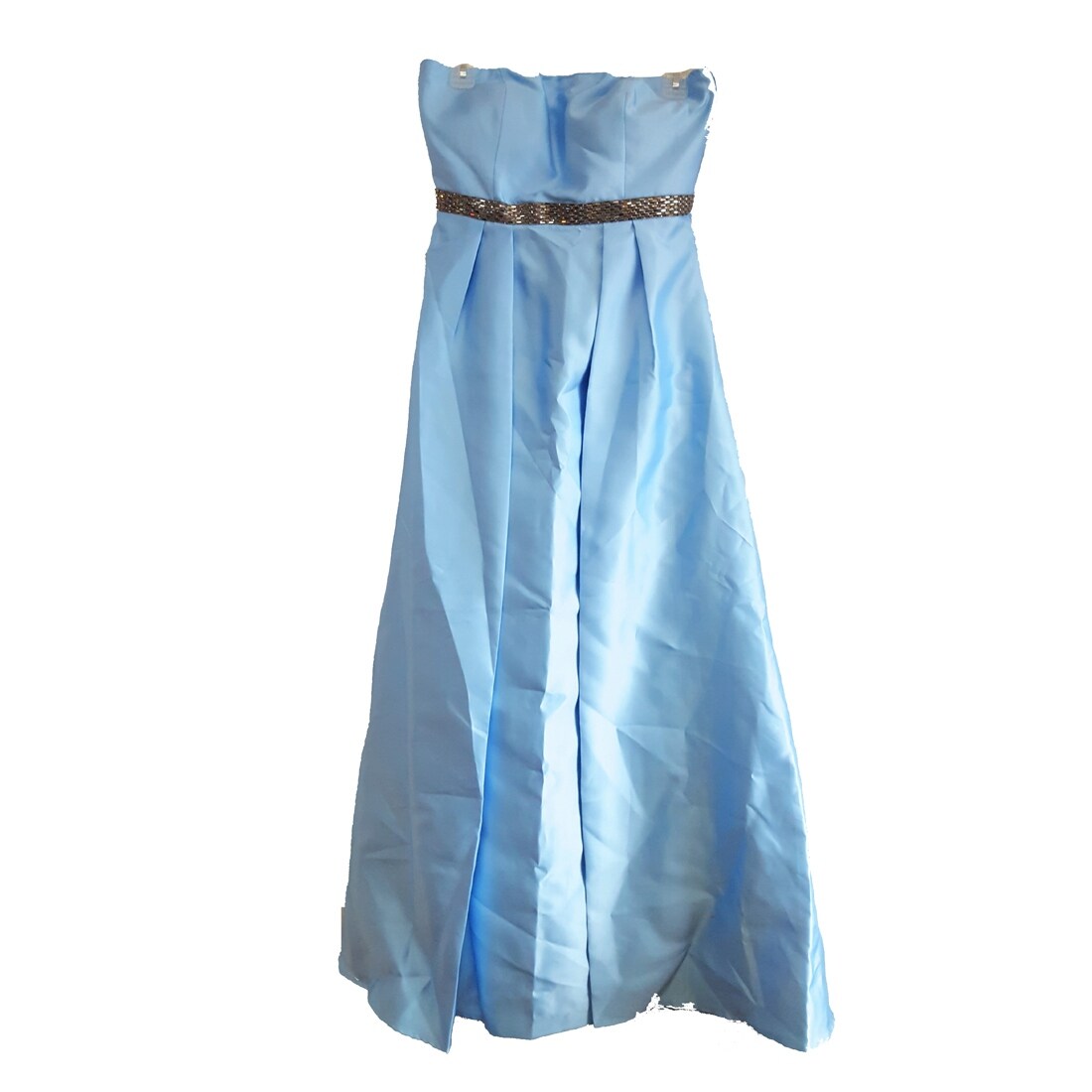 baby blue floor length dress