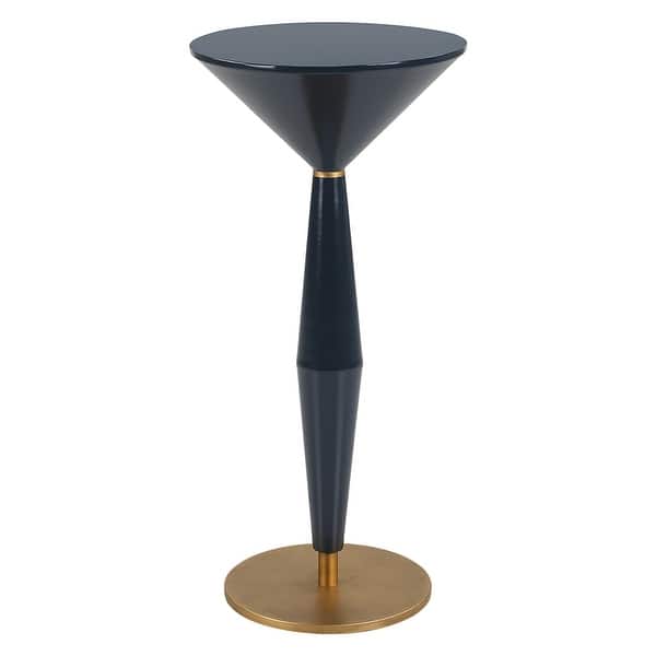 slide 2 of 5, Uttermost Luster Navy Blue Accent Table - 11.75"W x 25.5"H x 11.75"D