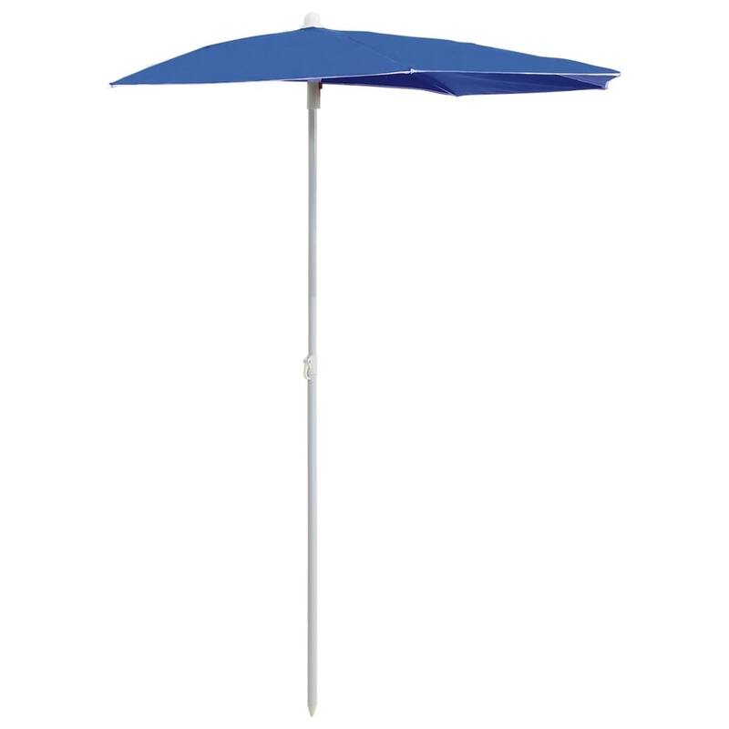 70.9"x35.4" Garden Half Parasol with Pole 8 Colors