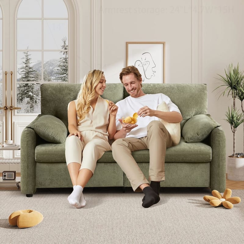 Comfortable Down-Filled Sofa for Living Room and Bedroom, Enhancing Home Style
