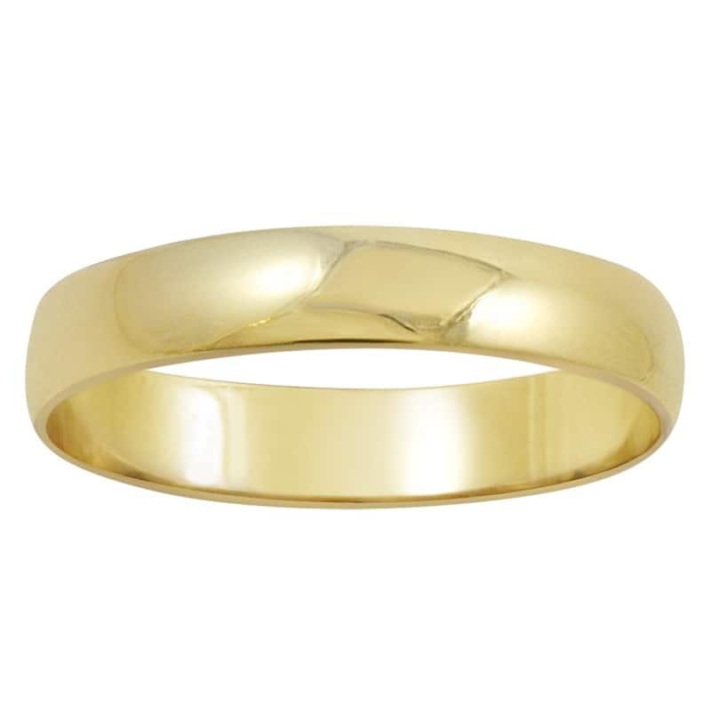 Oxford Ivy Men's 10K Gold 4mm Classic Wedding Band Available Ring Sizes 7-14