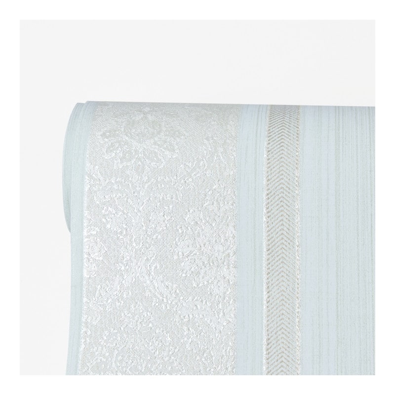 Advantage Mackenzie Mint Stripe Wallpaper - 21 x 396 x 0.025