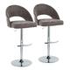 Option Dark Grey Fabric/Chrome Finish