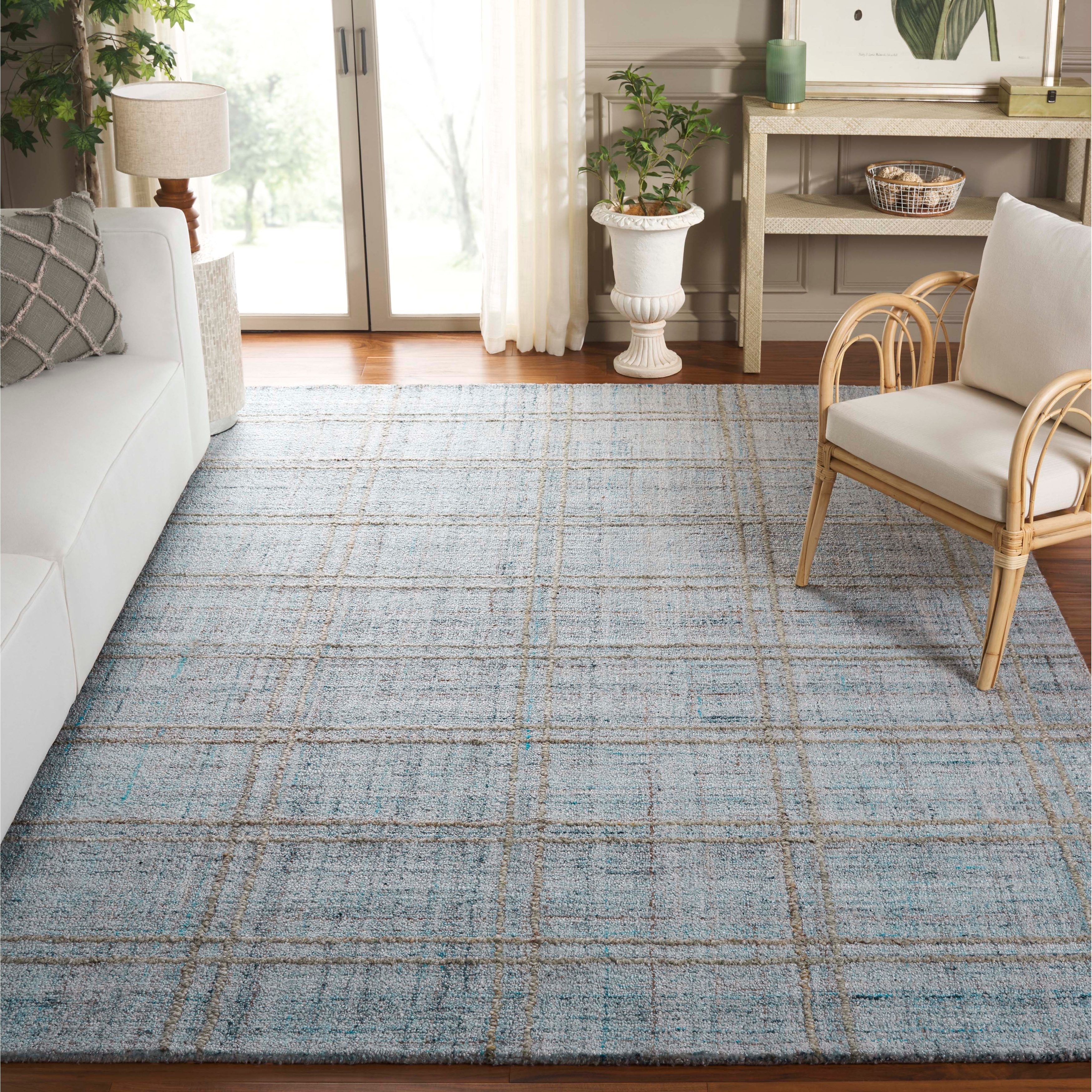 SAFAVIEH Handmade Abstract Alanah Contemporary Plaid Rug
