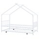 preview thumbnail 16 of 28, Twin Size Metal House Bed Frame with Pull Out Twin Size Trundle Bed and Semi-enclosed Roof for Kids, Teens Bedroom
