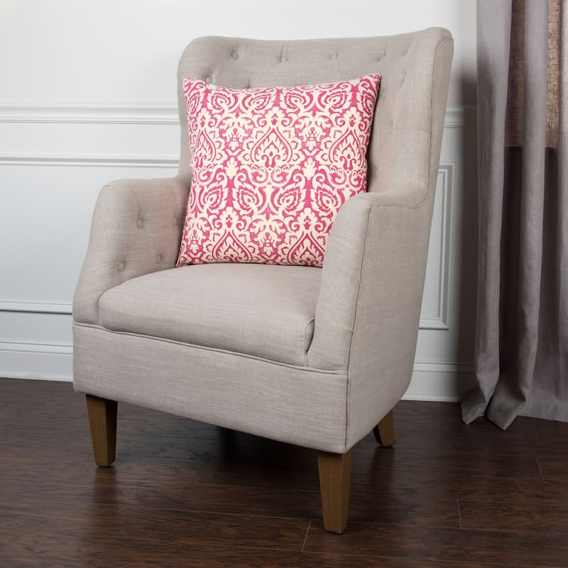 Rizzy Home Cotton Damask Throw Pillow