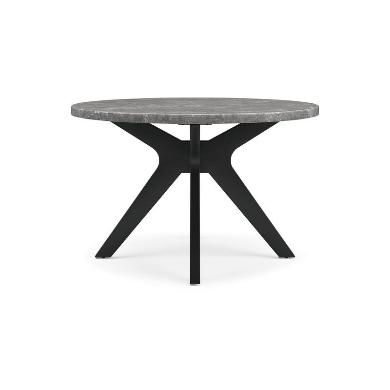 Signature Design by Ashley Glinari Gray/Black Dining Table - 48" W x 48" D x 30" H