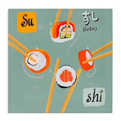 Stupell Tasty Sushi Party Gathering Canvas Wall Art Design By Juliet Rose Philips