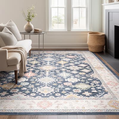 Crosswood Ellen Traditional Floral Indoor Polyester Area Rug
