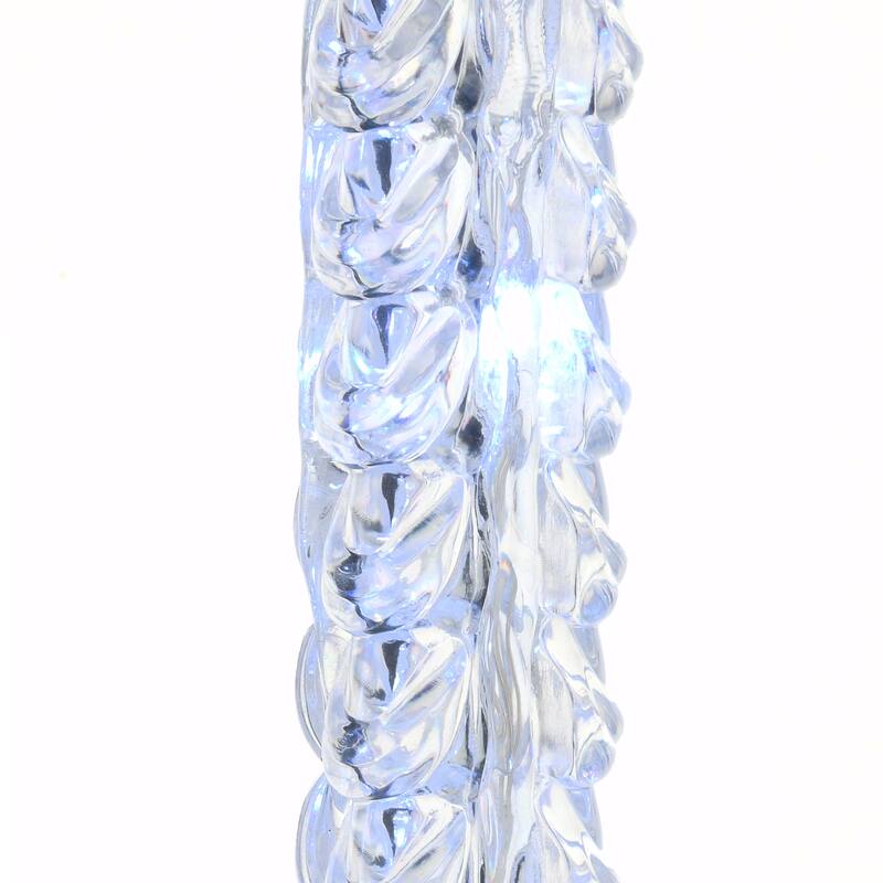 National Tree Company Crystal Icicles with LED Lights - White - 16 in