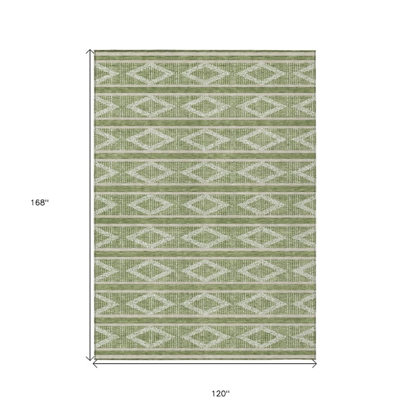 HomeRoots Geometric Transitional Rectangle Outdoor Rug