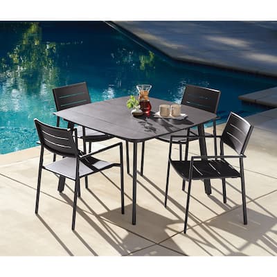 Eila 5-piece Carbon Patio Dining Table Set by Havenside Home