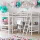 preview thumbnail 2 of 16, Twin Size L-Shaped Loft Bed With Ladder And 2 Built-in L-Shaped Desks