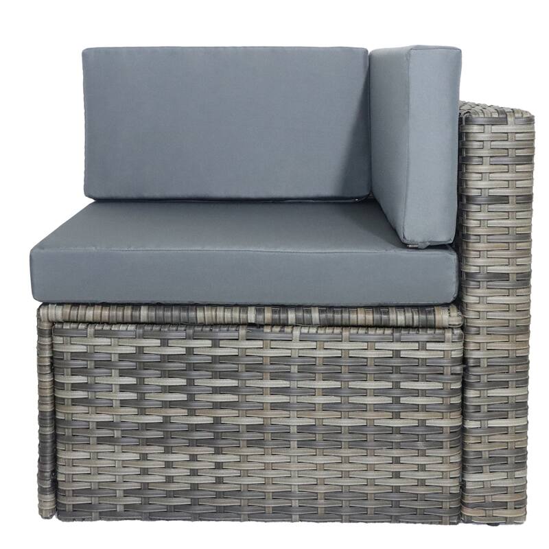 7 Pieces Outdoor Patio Sectional Sofa Couch