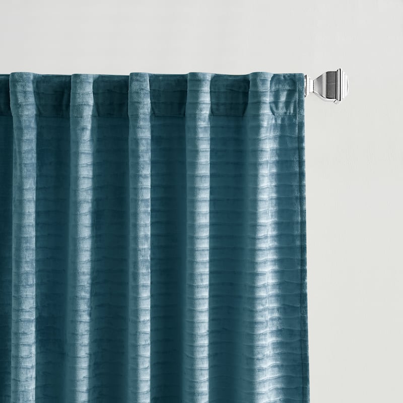Martha Stewart Wave Embossed Curtain Panel Pair
