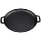 preview thumbnail 1 of 5, Sunnydaze Pre-Seasoned Cast Iron Pizza Pan with 2 Side Handles