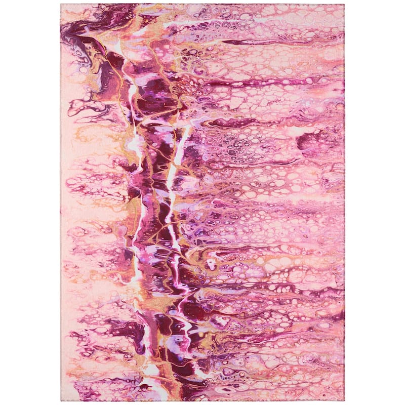 Indoor/ Outdoor Addison Karina Abstract Washable Area Rug