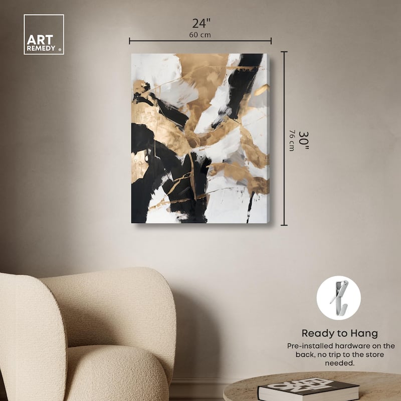 Cracked Gilt II Canvas by Art Remedy, Gallery Wrapped