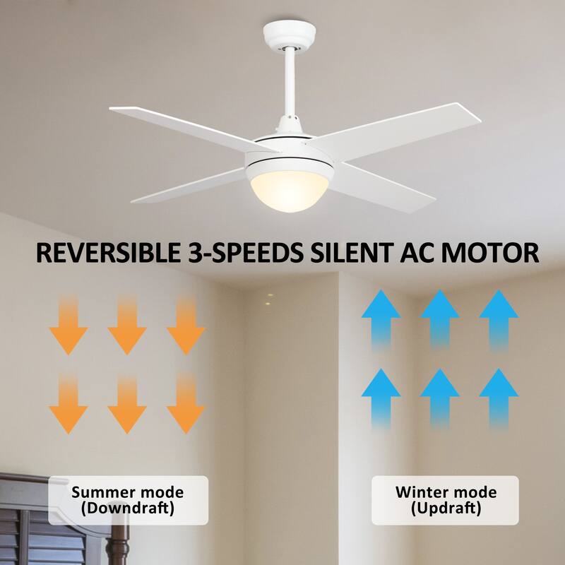 CARRO Norfolk 48" Indoor Smart Ceiling Fan with LED Light and Wall Control