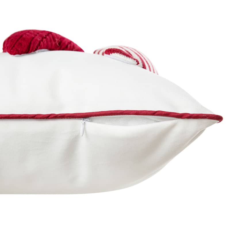 Glitzhome 18"L 3D Heavy Knitted Gnome Christmas Throw Pillow for Sofa Couch Bed