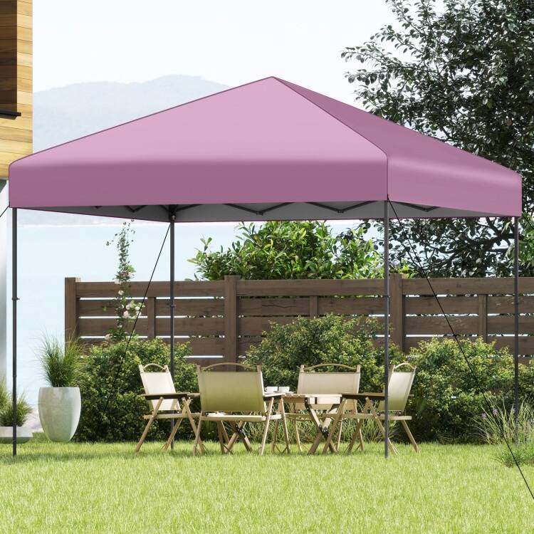 Oxford Fabric Metal Pop Up Canopy Tent with Bag and Adjustable Height